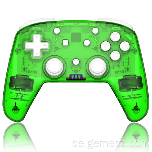 Transparent Green Game Controller för Nintendo Switch